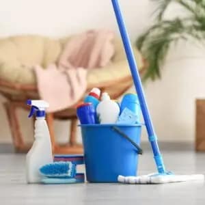 cleaning supplies for efficient rental property cleaning